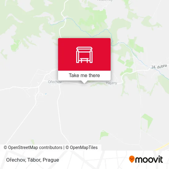 Карта Ořechov, Tábor