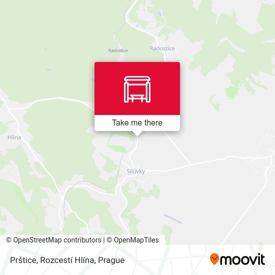 Prštice, Rozcestí Hlína map