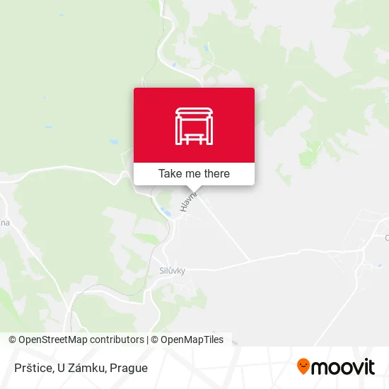 Карта Prštice, U Zámku