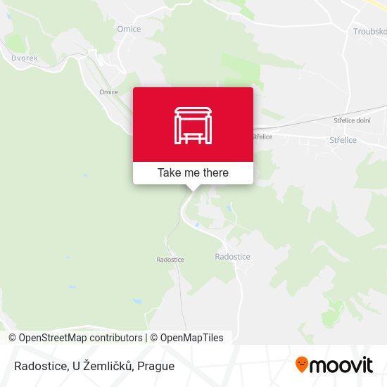 Radostice, U Žemličků map