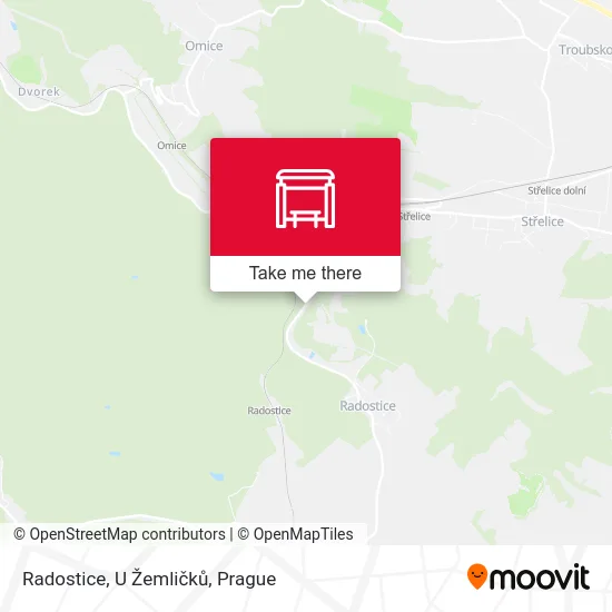 Карта Radostice, U Žemličků
