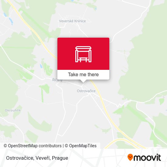 Ostrovačice, Veveří map