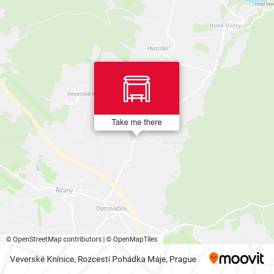 Veverské Knínice, Rozcestí Pohádka Máje map