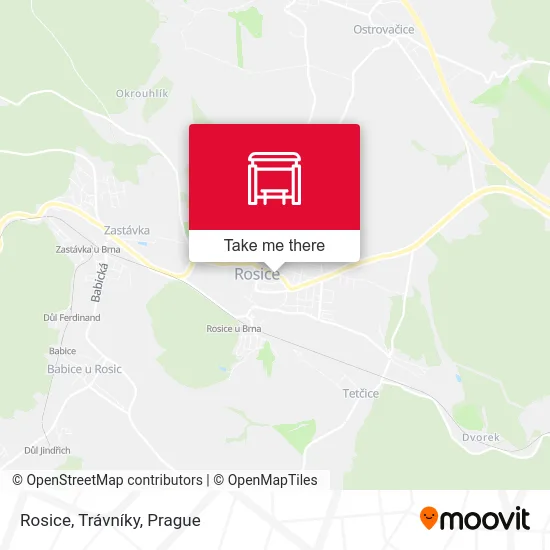 Карта Rosice, Trávníky