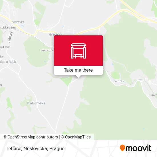 Карта Tetčice, Neslovická