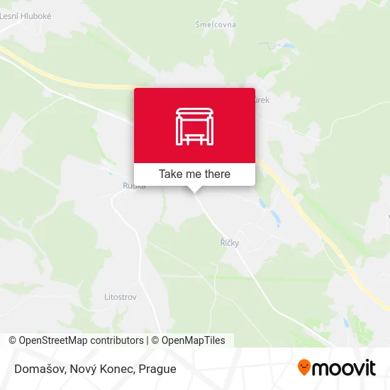 Карта Domašov, Nový Konec