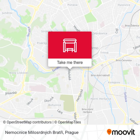 Nemocnice Milosrdných Bratří map