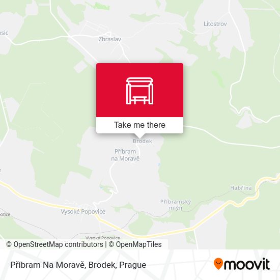 Příbram Na Moravě, Brodek map