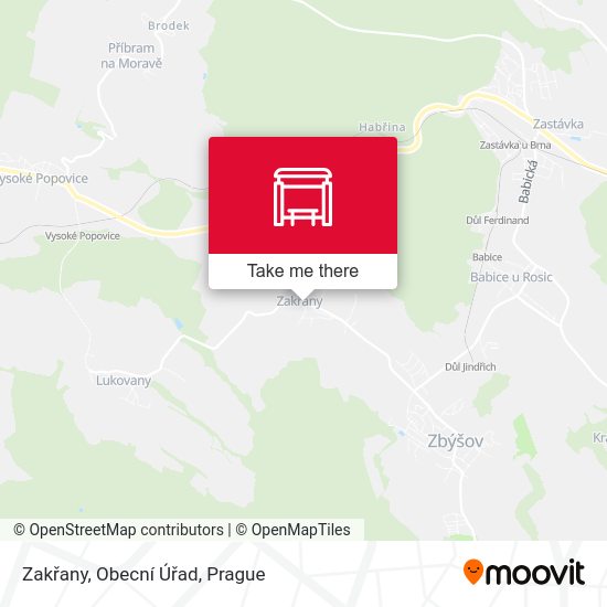 Zakřany, Obecní Úřad map