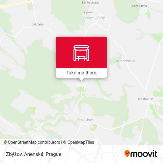 Карта Zbýšov, Anenská