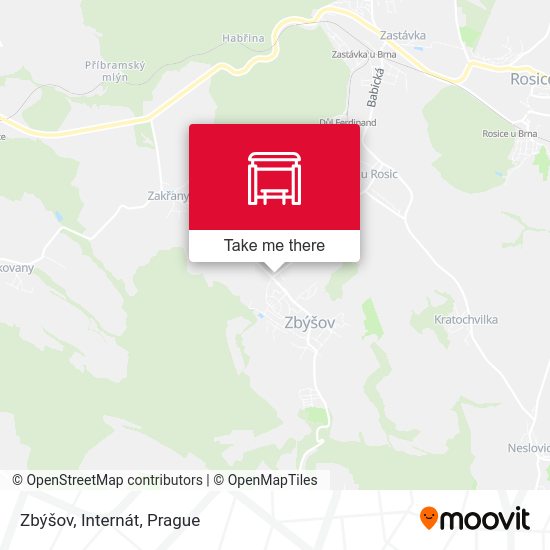 Zbýšov, Internát map