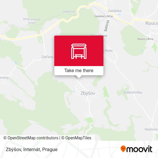 Zbýšov, Internát map