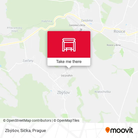 Карта Zbýšov, Sička