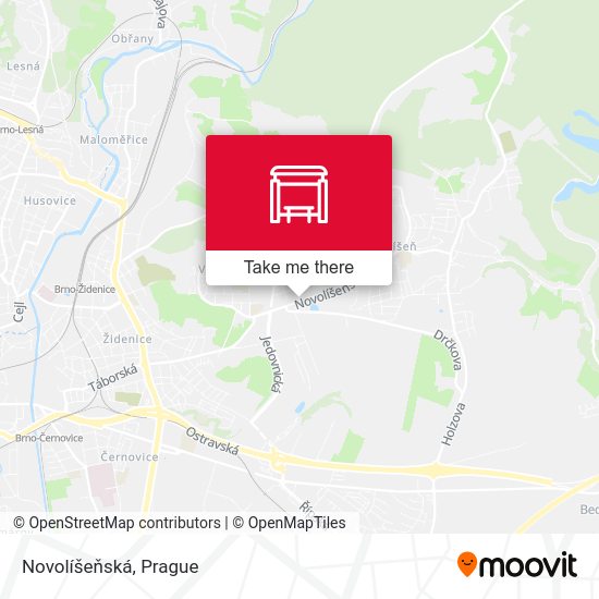 Novolíšeňská map