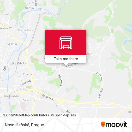 Novolíšeňská map