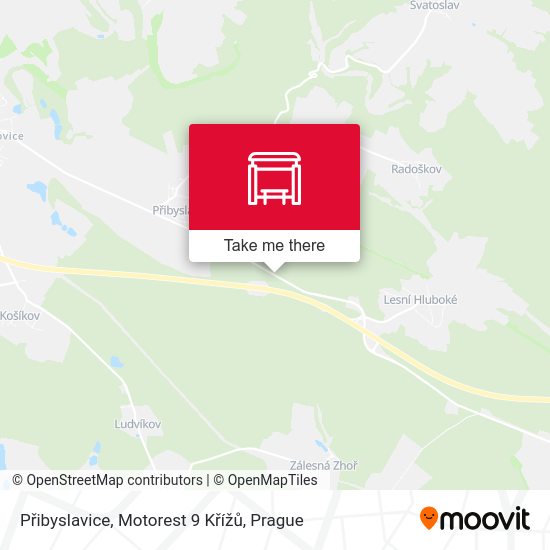 Přibyslavice, Motorest 9 Křížů map