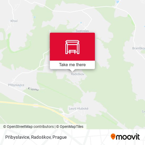 Přibyslavice, Radoškov map
