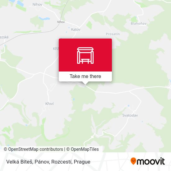 Velká Bíteš, Pánov, Rozcestí map