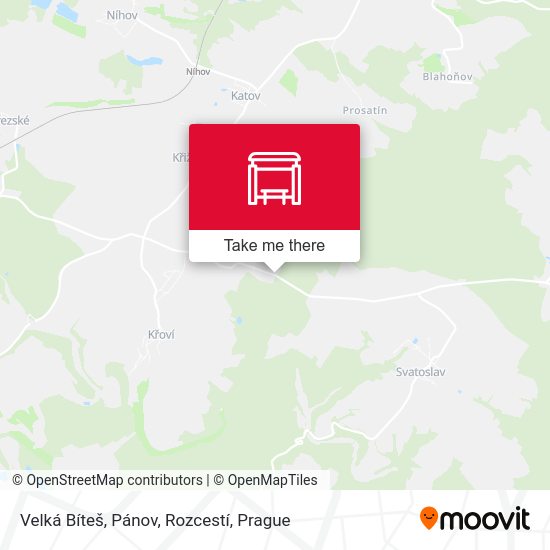 Velká Bíteš, Pánov, Rozcestí map