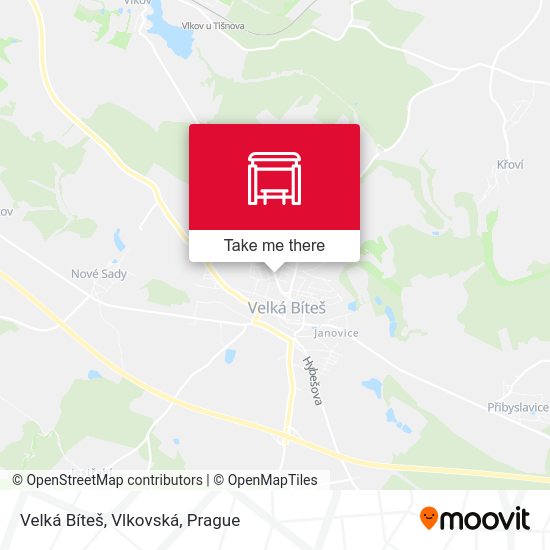 Карта Velká Bíteš, Vlkovská
