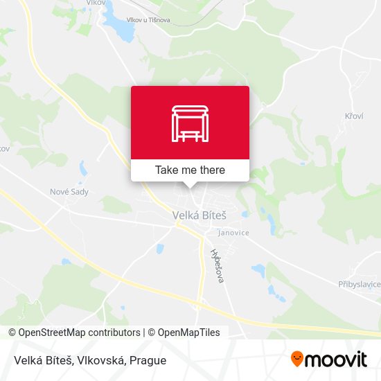 Карта Velká Bíteš, Vlkovská