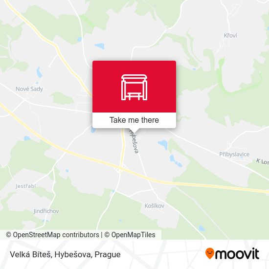 Velká Bíteš, Hybešova map