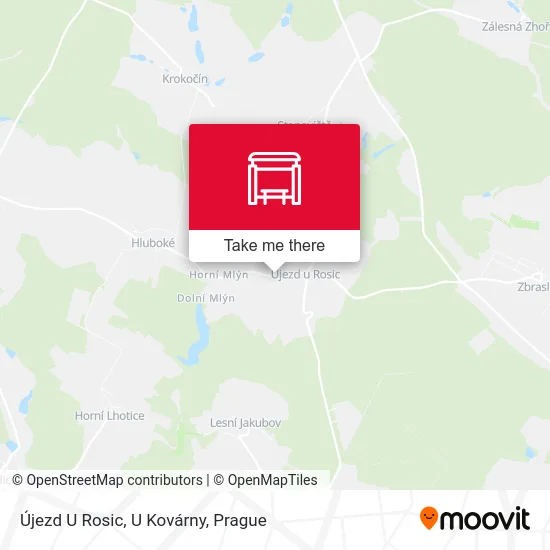 Карта Újezd U Rosic, U Kovárny