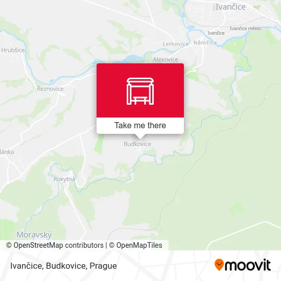 Карта Ivančice, Budkovice