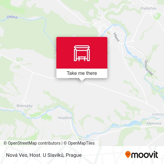 Карта Nová Ves, Host. U Slavíků