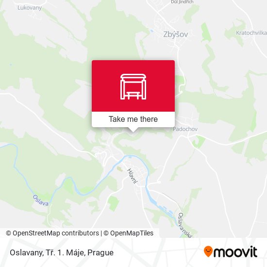 Oslavany, Tř. 1. Máje map