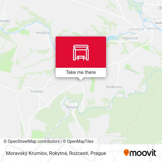 Moravský Krumlov, Rokytná, Rozcestí map
