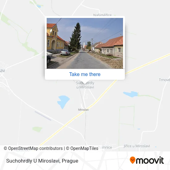 Карта Suchohrdly U Miroslavi