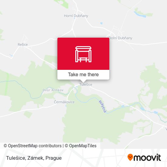 Tulešice, Zámek map