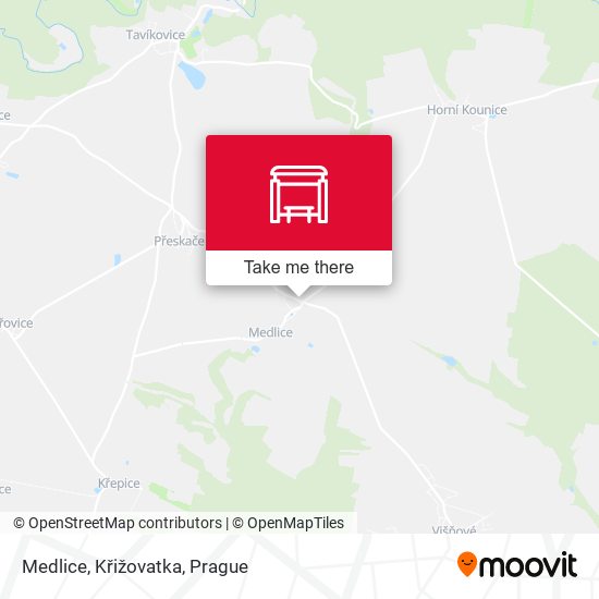 Medlice, Křižovatka map