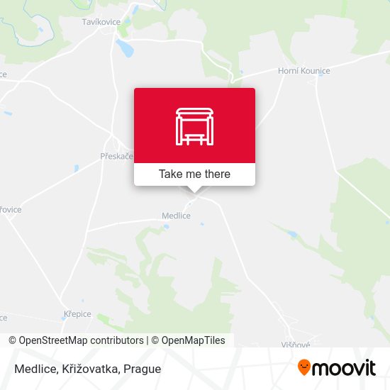 Medlice, Křižovatka map
