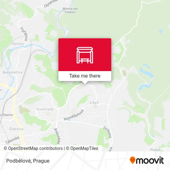 Карта Podbělová
