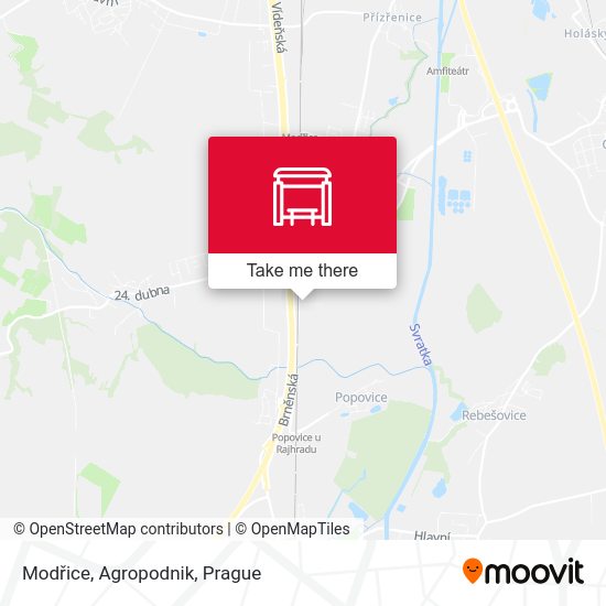 Карта Modřice, Agropodnik