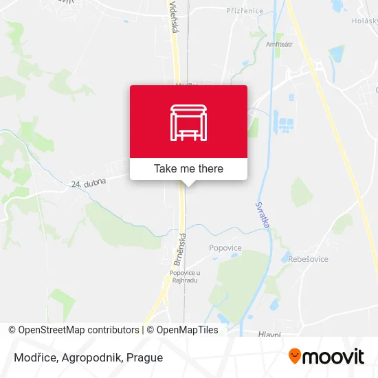 Карта Modřice, Agropodnik