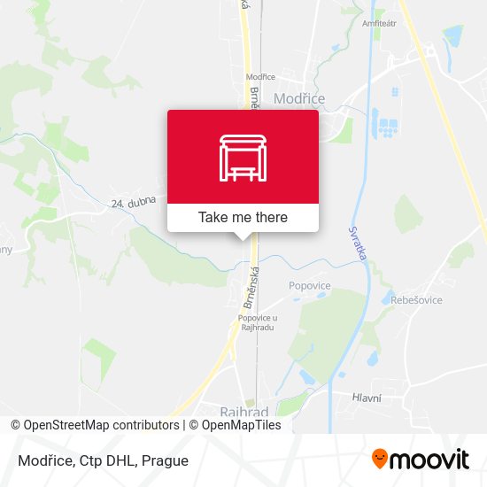 Карта Modřice, Ctp DHL