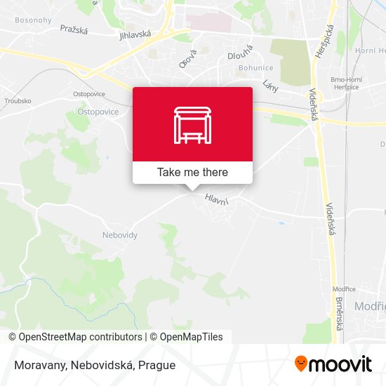Moravany, Nebovidská map