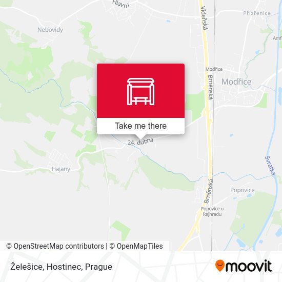 Želešice, Hostinec map