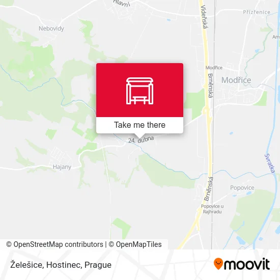 Карта Želešice, Hostinec