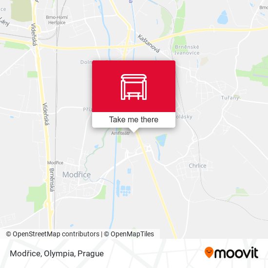 Modřice, Olympia map