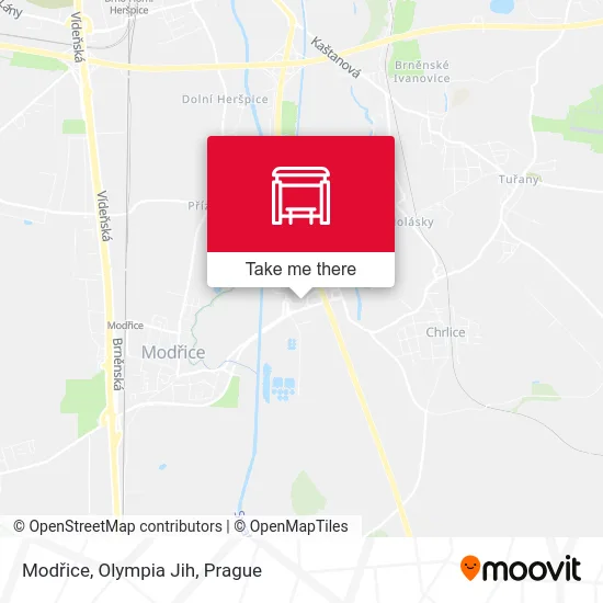 Карта Modřice, Olympia Jih