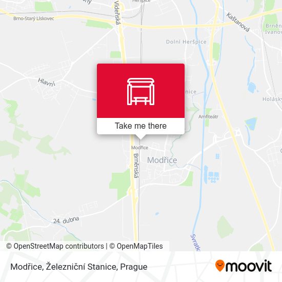 Modřice, Železniční Stanice map