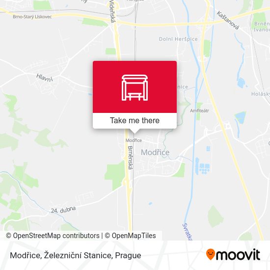 Modřice, Železniční Stanice map