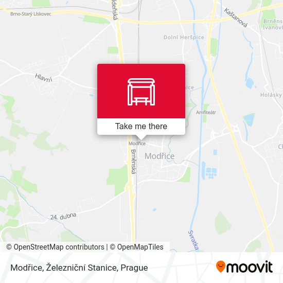 Modřice, Železniční Stanice map