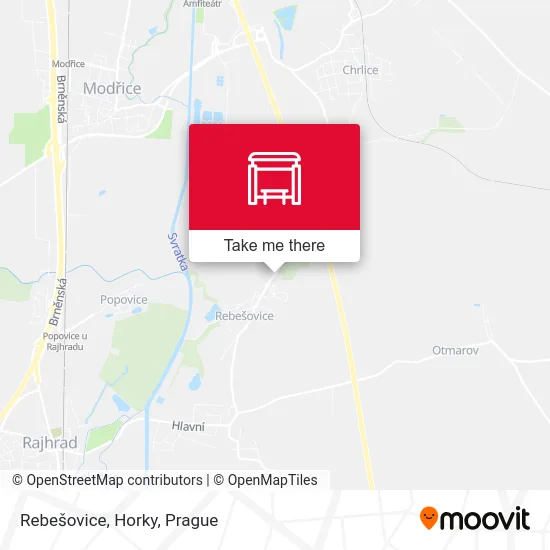 Карта Rebešovice, Horky