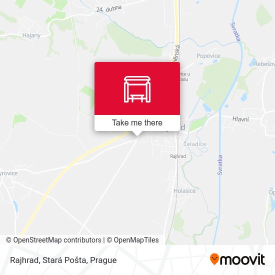Карта Rajhrad, Stará Pošta