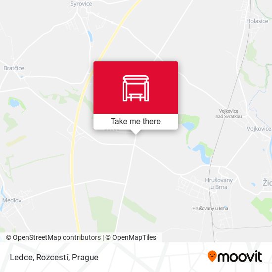 Ledce, Rozcestí map